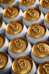 Drink cans background, beer can