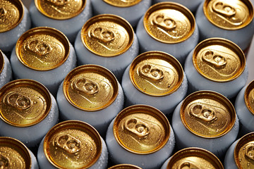 Drink cans background, beer can
