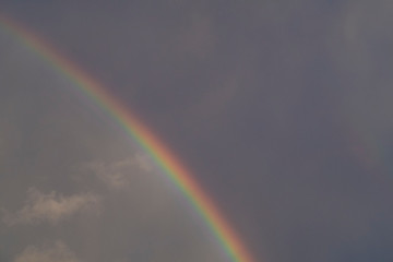 Rainbow in a cloudy sky