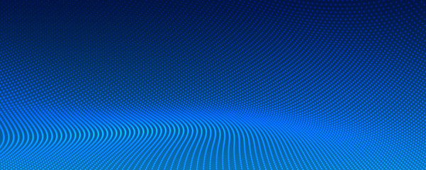 blue particles floor banner design