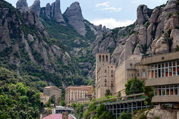 Obraz premium View of Montserrat monastery near Barcelona, Catalonia, Spain.