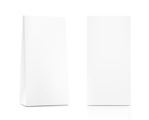 Realistic cardboard box mockup. Front view and perspective view.  Vector illustration. Can be use for food, medicine, cosmetic and other. Ready for your design. EPS10.	