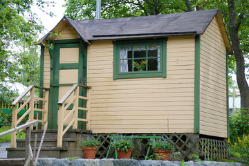 Cute old wooden building, Stockholm, Sweden