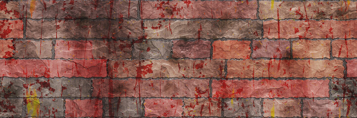 3d abstract pattern- brick wall