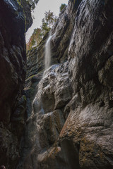 Fototapeta na wymiar Partnachklamm in Garmisch-Partenkirchen, a canyon in germany