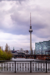 Fototapeta premium Berlin television twoer in Alexanderplatz