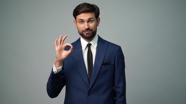 full hd video of young handsome stylish businessman - 4x slow motion