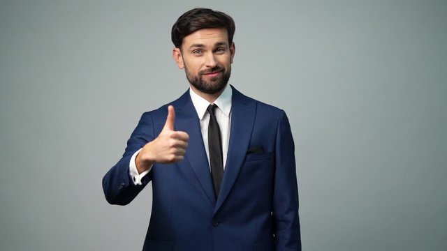 full hd video of young handsome stylish businessman - 4x slow motion