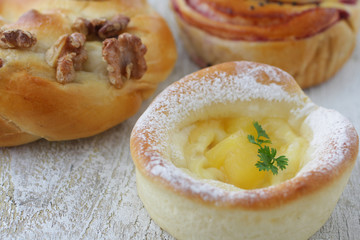 菓子パンや調理パンのクローズアップのイメージ写真