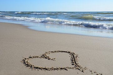 Herz am Strand