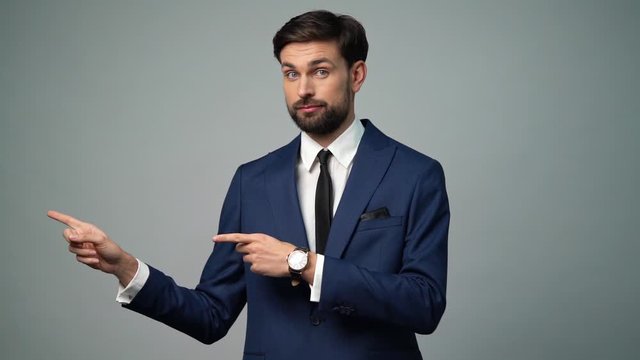 full hd video of young handsome stylish businessman - 4x slow motion