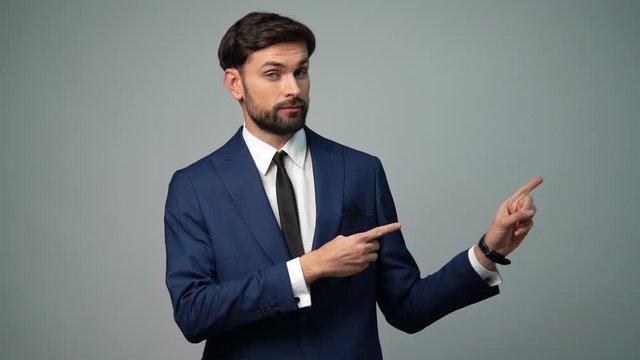 full hd video of young handsome stylish businessman - 4x slow motion