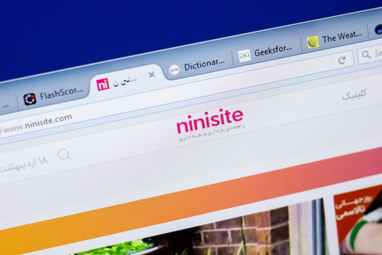 Ryazan, Russia - May 08, 2018: Ninisite website on the display of PC, url - Ninisite.com.