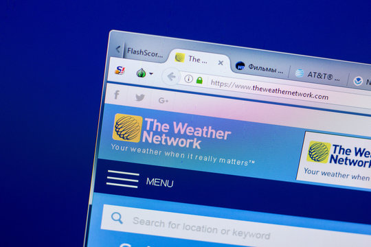 Ryazan, Russia - May 08, 2018: TheWeatherNetwork website on the display of PC, url - TheWeatherNetwork.com.