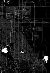 map of the city of Aurora, Colorado, USA