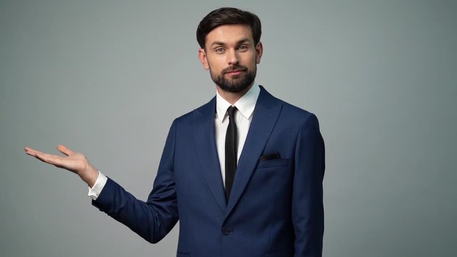 full hd video of young handsome stylish businessman - 4x slow motion
