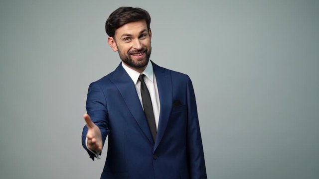 full hd video of young handsome stylish businessman - 4x slow motion