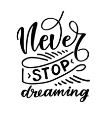 Obraz premium Hand drawn doodle lettering motivation postcard - banner art with letters.