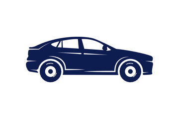 Sports car silhouette. Vector template made in the form of an automobile silhouette.
