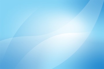 Soft Blue Background Template Vector, Blue Background with Smooth Wave and Gradient Design