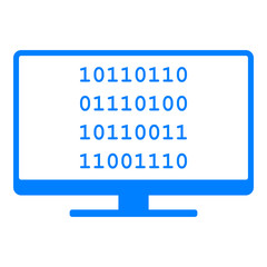 Binärcode und Monitor
