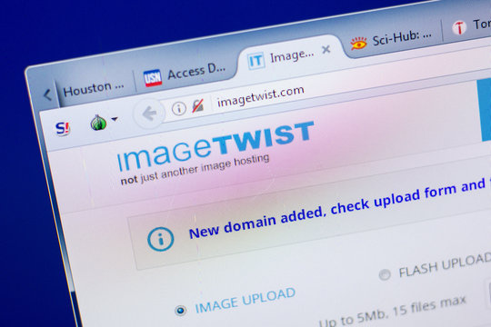 Ryazan, Russia - May 08, 2018: ImageTwist website on the display of PC, url - ImageTwist.com.