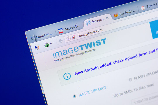 Ryazan, Russia - May 08, 2018: ImageTwist website on the display of PC, url - ImageTwist.com.