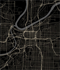 map of the city of Kansas City, USA