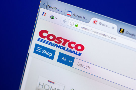 Ryazan, Russia - May 08, 2018: Costco website on the display of PC, url - Costco.com.