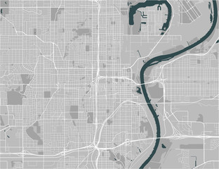 map of the city of Omaha, USA - obrazy, fototapety, plakaty
