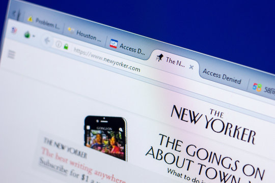 Ryazan, Russia - May 08, 2018: Newyorker website on the display of PC, url - Newyorker.com.