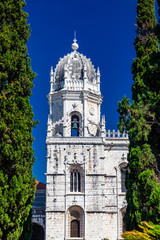 Fototapeta na wymiar Dome of the Jerónimos Monastery or Hieronymites Monastery, a former monastery of the Order of Saint Jerome near the Tagus river in Belém, in Lisbon, Portugal