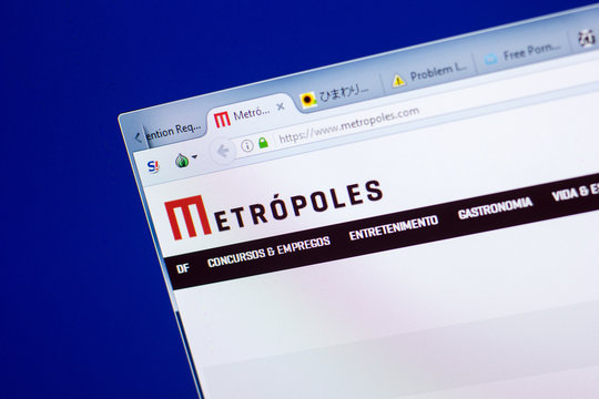 Ryazan, Russia - May 08, 2018: Metropoles website on the display of PC, url - Metropoles.com.