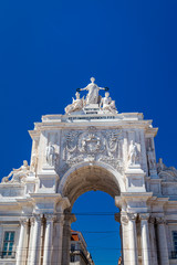 Obraz premium Arch of Triumph on the Commerce square in Lisbon