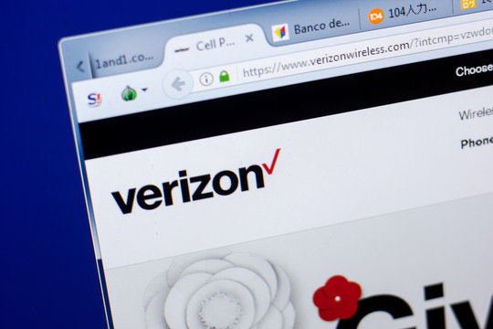 Ryazan, Russia - May 08, 2018: VerizonWireless website on the display of PC, url - VerizonWireless.com.