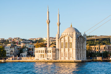 Fototapeta na wymiar ISTANBUL TYRKEY - October, 2019. View from bosphorus strait, in the background a panorama of Istanbul