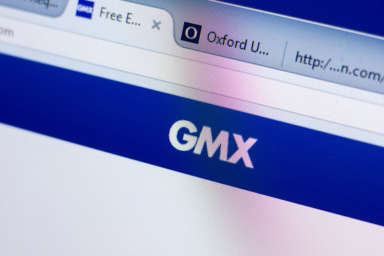 Ryazan, Russia - May 08, 2018: GMX website on the display of PC, url - GMX.com.