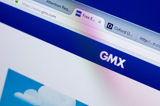 Ryazan, Russia - May 08, 2018: GMX website on the display of PC, url - GMX.com.