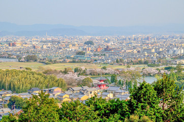京都　嵯峨天皇陵からの眺め
