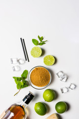 Ingredients for a mojito cocktail