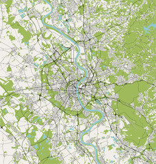 map of the city of Cologne, Germany