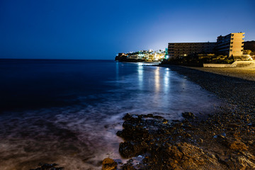 view of city at night