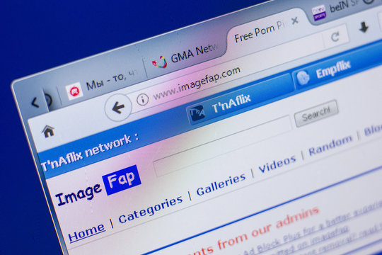 Ryazan, Russia - May 13, 2018: ImageFap website on the display of PC, url - ImageFap.com.