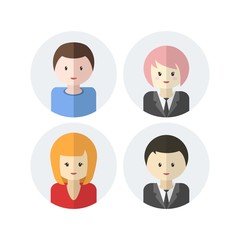 Character avatars set, collection of flat design avatars