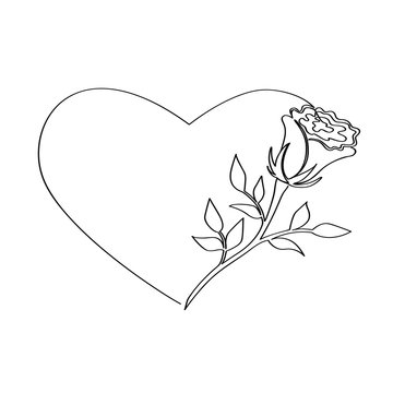 Heart And Rose Drawing Images – Browse 38,371 Stock Photos, Vectors, and  Video | Adobe Stock
