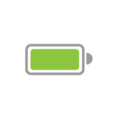 Full battery flat vector icon isolated on a white background.