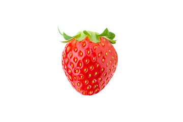 strawberry one piece .healthy fruit red strawberry on white background isolated.Collection. Clipping Path
