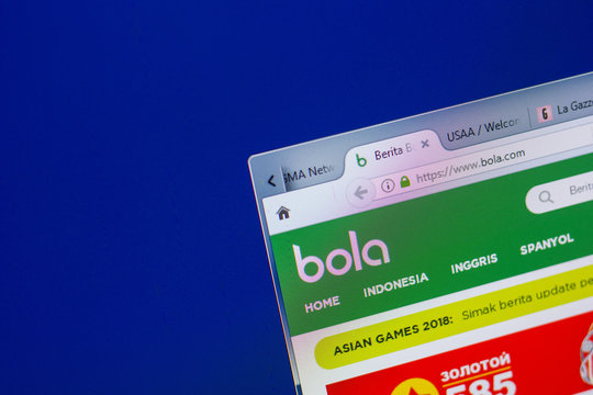 Ryazan, Russia - May 13, 2018: Bola website on the display of PC, url - Bola.com.