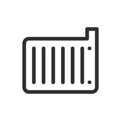 Car radiator isolated icon, car cooling system outline vector icon