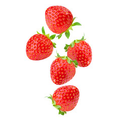 .strawberry Fresh piece fruit berry  on white background isolated.